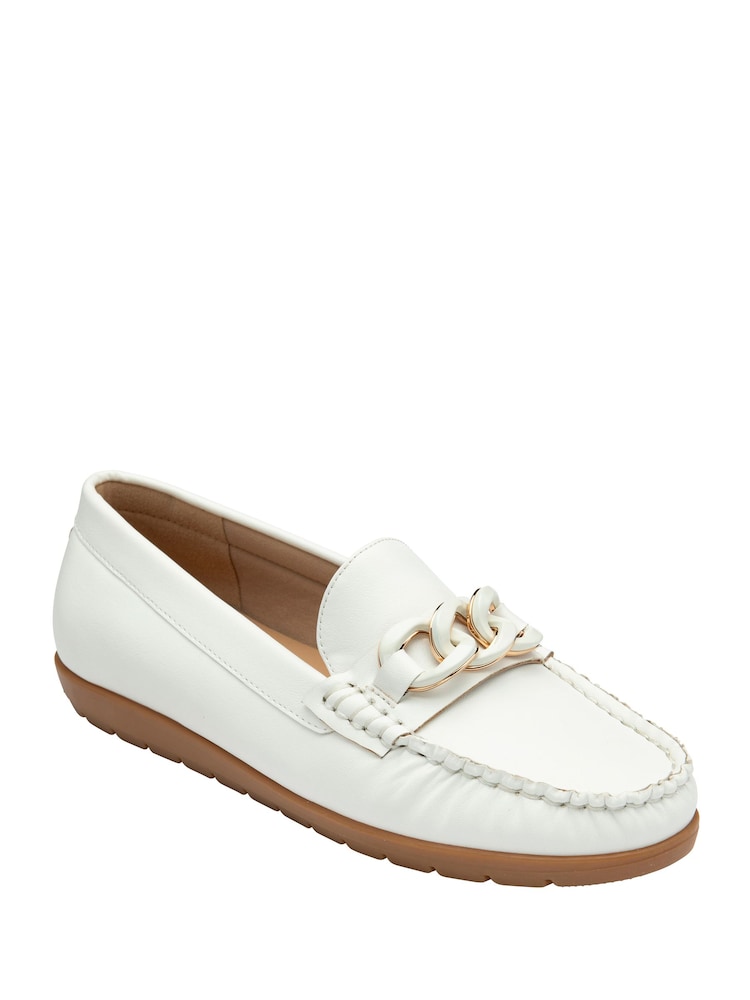 Lotus White Loafer Shoes - Image 1 of 4