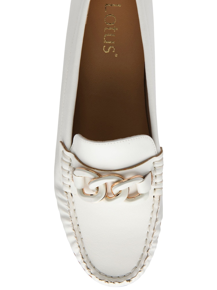 Lotus White Loafer Shoes - Image 4 of 4