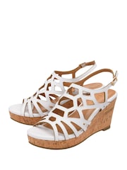 Alb - Sandale casual cu platformă Lotus - Imaginea 2 din 4