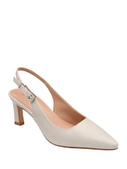 Nude - Lotus Slingback Heeled Shoes - Imaginea 1 din 4