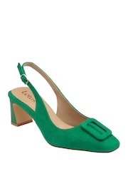 Lotus Green Pointed-Toe Court Shoes - Image 1 of 4