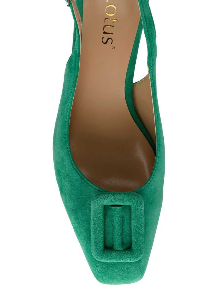 Lotus Green Pointed-Toe Court Shoes - Image 4 of 4