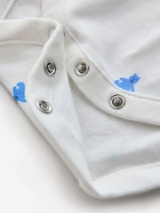 Gap Blue and White 5 Pack Brannan Bear Long Sleeve Baby Bodysuit (0-24mths) - Image 10 of 11