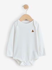 Gap Blue and White 5 Pack Brannan Bear Long Sleeve Baby Bodysuit (0-24mths) - Image 6 of 11