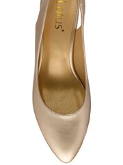 Lotus Gold Sling Back Wedge Espadrille Shoes - Image 4 of 4