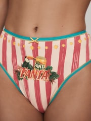 Orange High Rise High Leg Fanta Cotton Knickers - Image 3 of 6