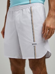 BOSS White Regular-Fit Tech Shorts - Image 1 of 4