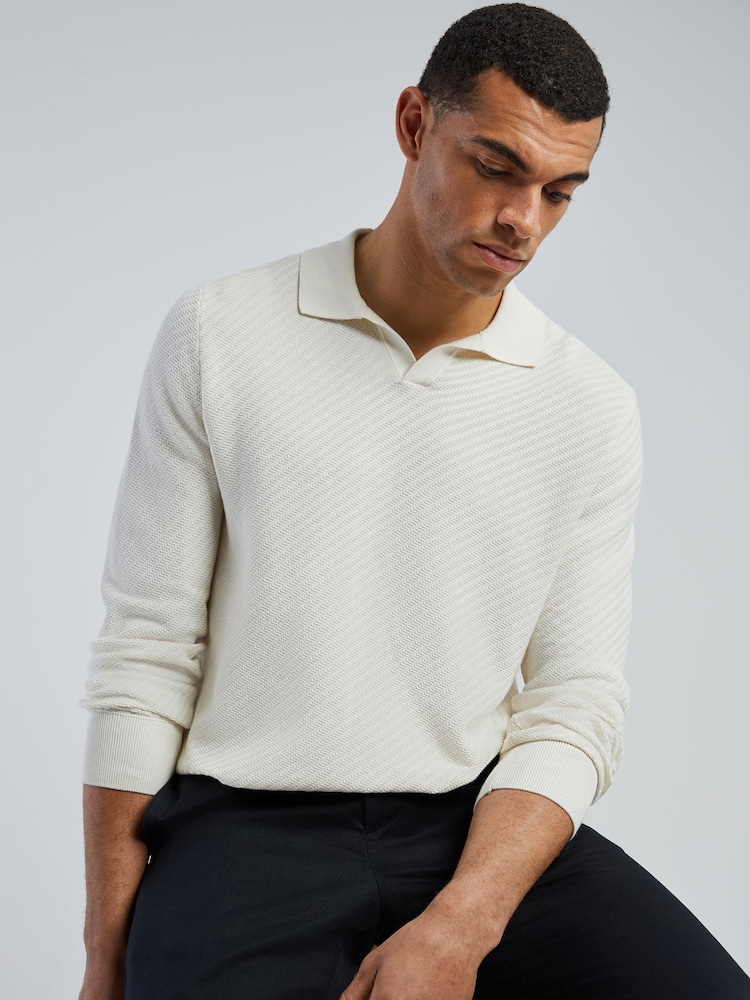 BOSS Lomarino Relaxed Fit Trophy Neck Polo Shirt - 5суретінің 1 суреті