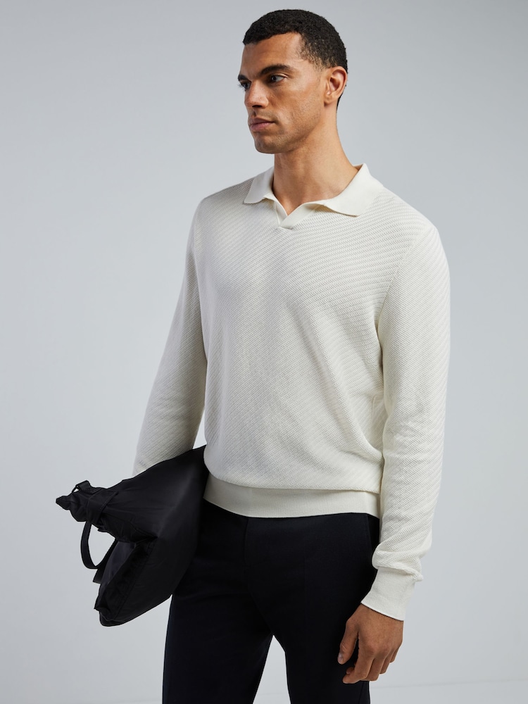 BOSS Lomarino Relaxed Fit Trophy Neck Polo Shirt - 5суретінің 2 суреті