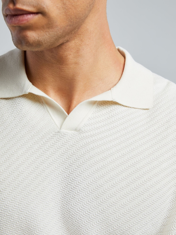 BOSS Lomarino Relaxed Fit Trophy Neck Polo Shirt - 5суретінің 5 суреті