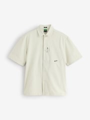 BOSS Natural Relaxed-Fit Zip Detail Shirt - Image 1 of 1