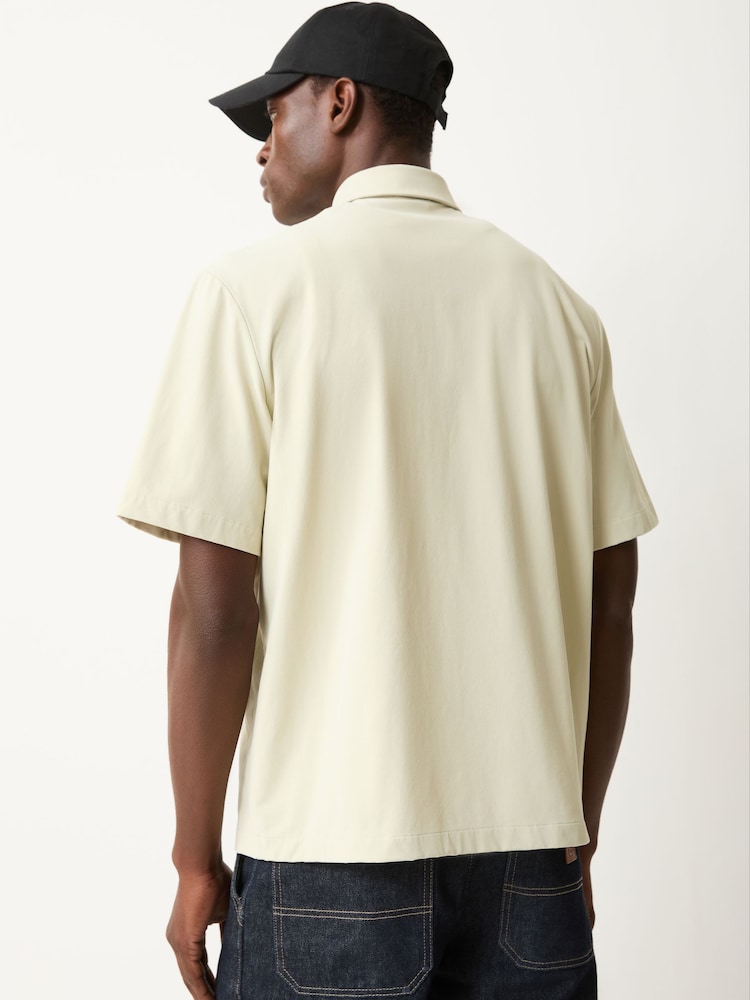 BOSS Natural Relaxed-Fit Zip Detail Shirt - Image 2 of 4 BOSS Natural Relaxed-Fit Zip Detail Shirt - Image 2 of 4