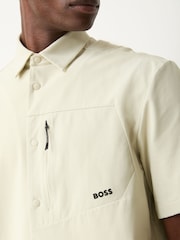 BOSS Natural Relaxed-Fit Zip Detail Shirt - Image 3 of 4