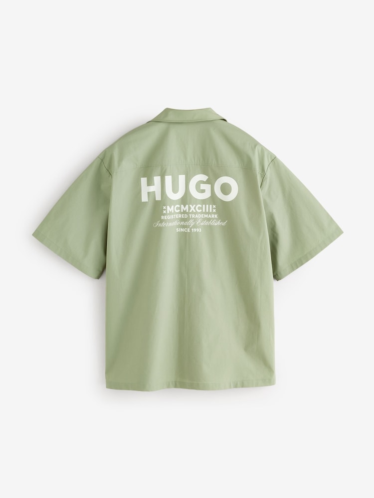 HUGO Natural Eligino Regular-Fit Back Graphic Shirt - Image 5 of 5