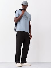 BOSS Grey Regular Fit Graphic Logo T-Shirt - Image 2 of 6