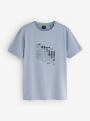BOSS Grey Regular Fit Graphic Logo T-Shirt - Image 5 of 6