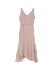 BOSS Pink Fit and Flare Midi Dress - Image 1 of 1