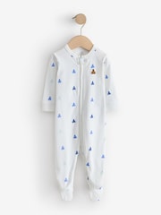Gap Blue and White 3 Pack Baby Sleepsuit (0-12mths) - Image 2 of 8