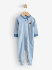 Gap Blue and White 3 Pack Baby Sleepsuit (0-12mths) - Image 4 of 8