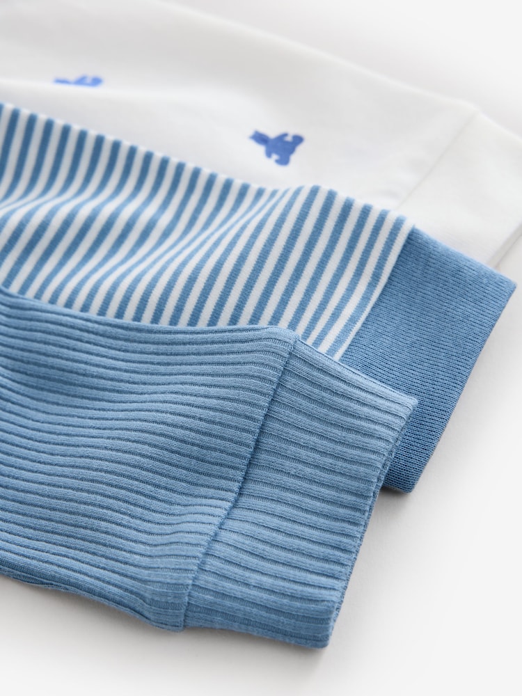 Gap Blue and White 3 Pack Baby Sleepsuit (0-12mths) - Image 8 of 8 Gap Blue and White 3 Pack Baby Sleepsuit (0-12mths) - Image 8 of 8