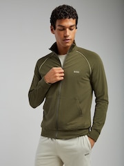 BOSS Green Regular Fit Logo Zip Through Sweat Top - Image 1 of 5