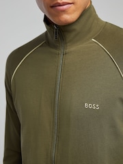 BOSS Green Regular Fit Logo Zip Through Sweat Top - Image 4 of 5