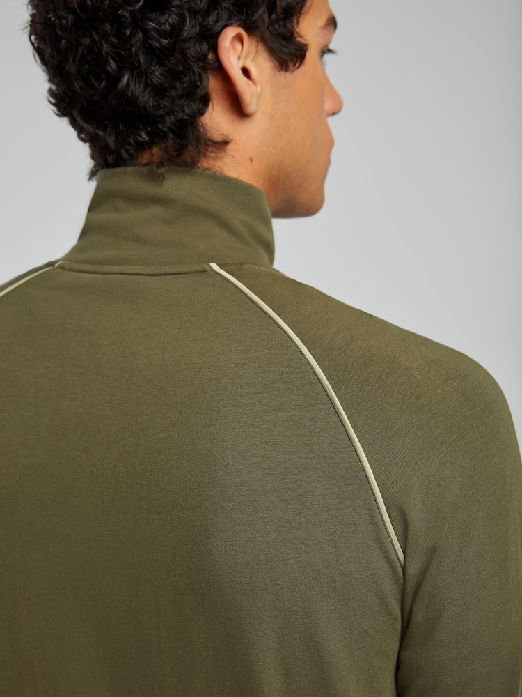BOSS Green Regular Fit Logo Zip Through Sweat Top - Image 5 of 5