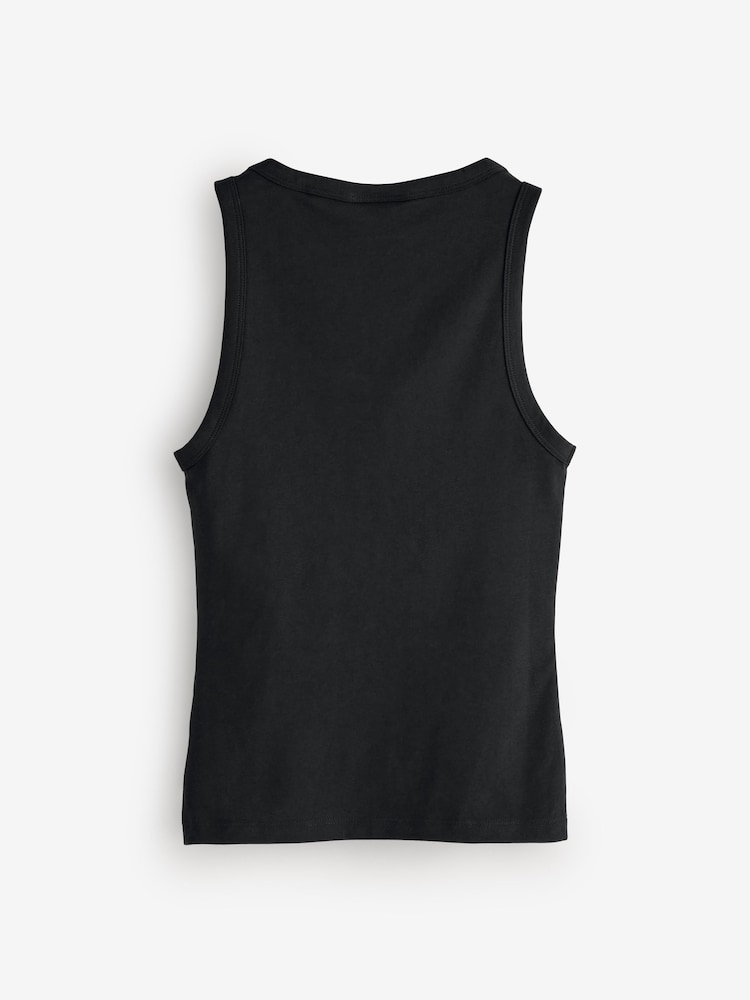 HUGO Black Dama Logo Tank Top - Image 2 of 2 HUGO Black Dama Logo Tank Top - Image 2 of 2