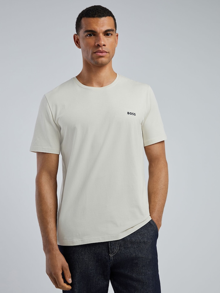 BOSS White Regular Fit Logo T-Shirt - Image 1 of 4 BOSS White Regular Fit Logo T-Shirt - Image 1 of 4