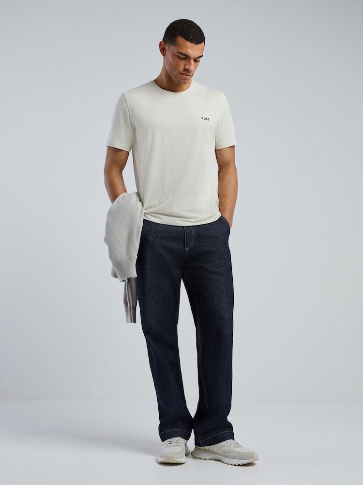 BOSS White Regular Fit Logo T-Shirt - Image 2 of 4 BOSS White Regular Fit Logo T-Shirt - Image 2 of 4