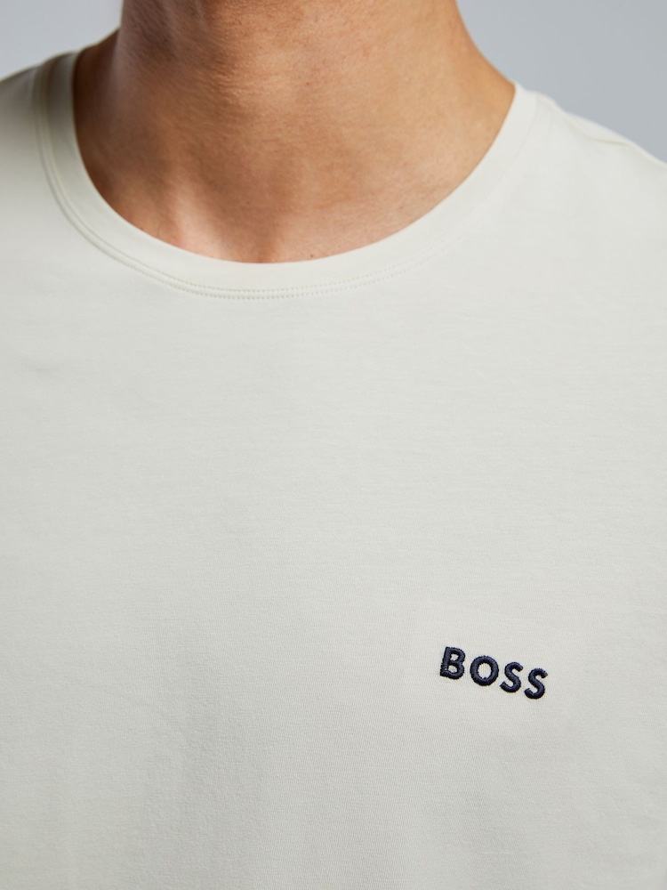 BOSS White Regular Fit Logo T-Shirt - Image 4 of 4 BOSS White Regular Fit Logo T-Shirt - Image 4 of 4
