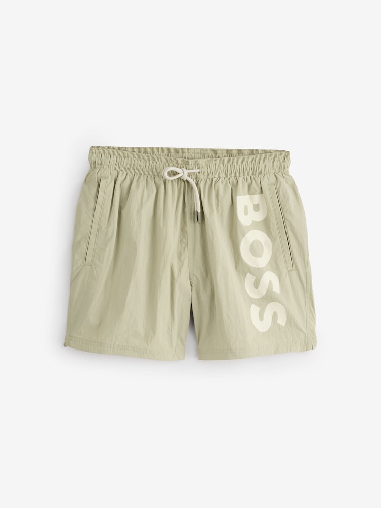 BOSS Natural Octopus Logo Swim Shorts - Image 2 of 3