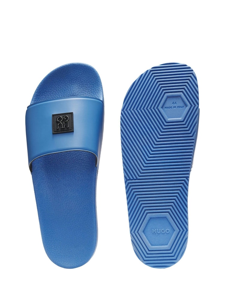 HUGO Blue Timein Logo Sandals - Image 1 of 2 HUGO Blue Timein Logo Sandals - Image 1 of 2