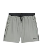 BOSS Grey Marl Starfish Quick Dry Swim Shorts - Image 4 of 4