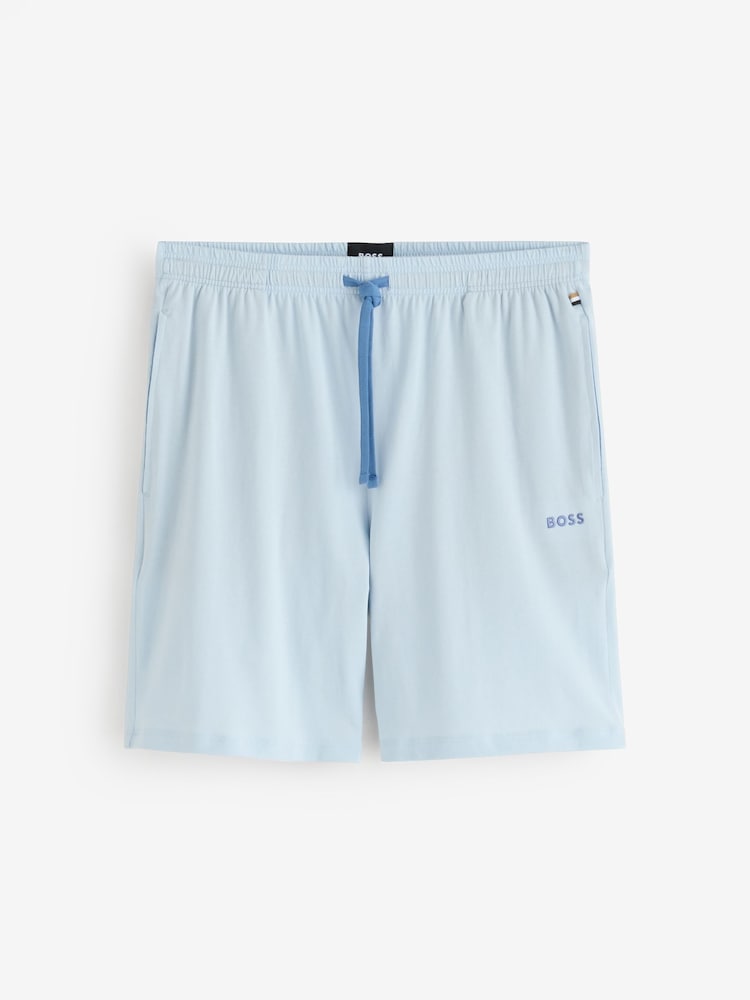 BOSS Blue Regular Fit Logo Stretch Shorts - Image 1 of 1