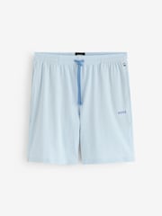 Көк - BOSS Regular Fit логотипі бар созылатын шорттар - 5суретінің 4 суреті