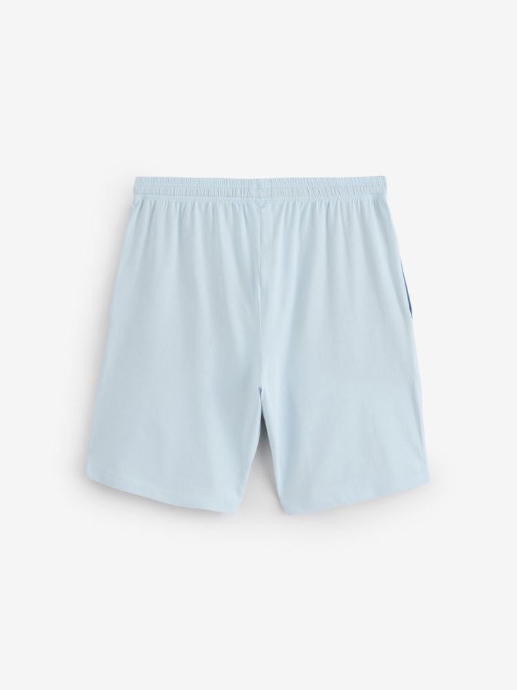 Көк - BOSS Regular Fit логотипі бар созылатын шорттар - 5суретінің 5 суреті
