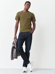 BOSS White/Natural/Green Crew Neck Short Sleeve Classic T-Shirts 3 Pack - Image 2 of 9
