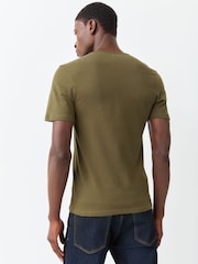 BOSS White/Natural/Green Crew Neck Short Sleeve Classic T-Shirts 3 Pack - Image 3 of 9