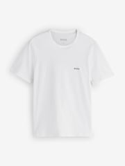 BOSS White/Natural/Green Crew Neck Short Sleeve Classic T-Shirts 3 Pack - Image 8 of 9