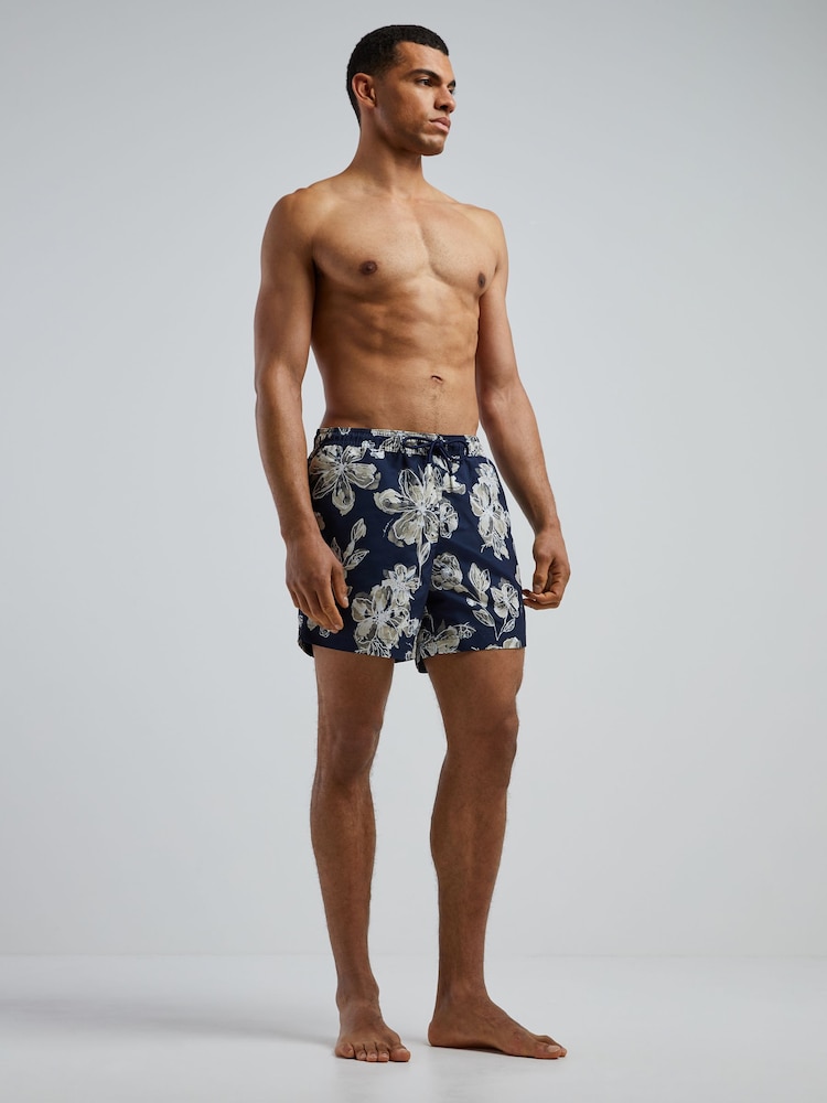 BOSS Blue Discus Printed Swim Shorts - Image 1 of 5 BOSS Blue Discus Printed Swim Shorts - Image 1 of 5