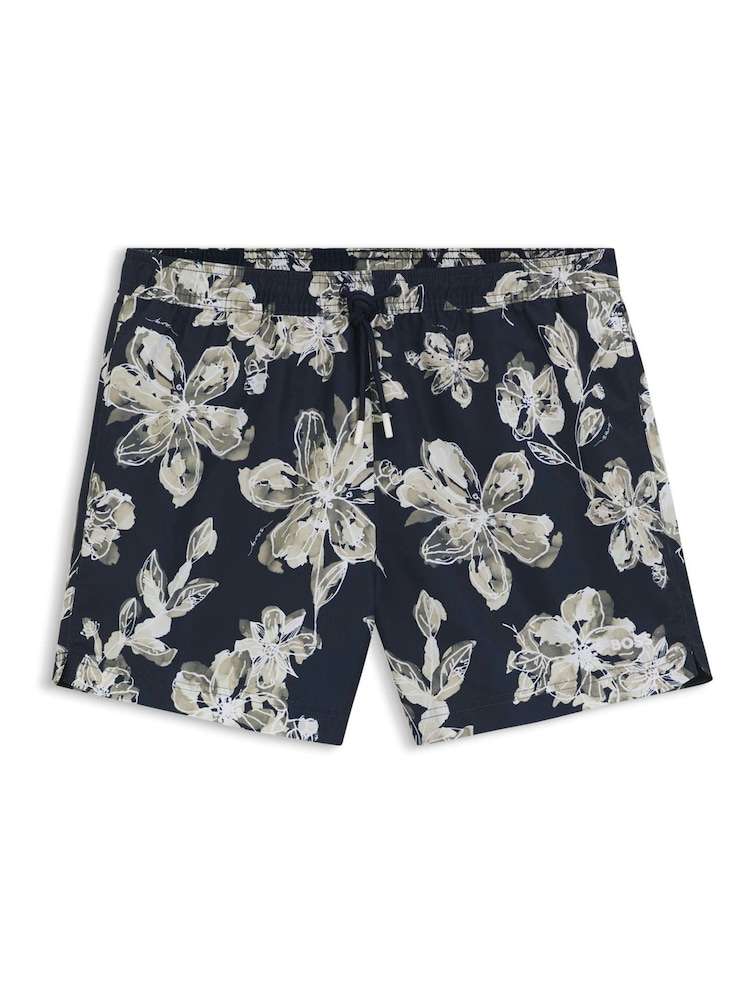 BOSS Blue Discus Printed Swim Shorts - Image 6 of 6