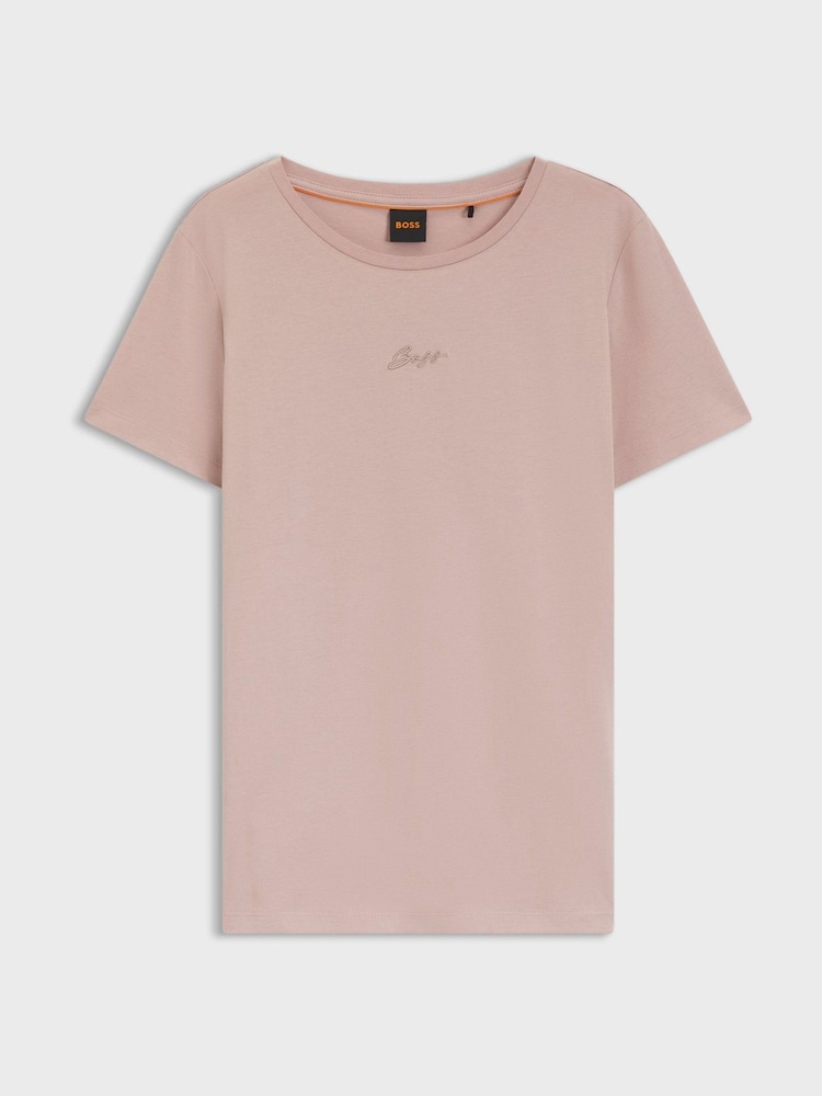 BOSS Pink Elove Regular Fit T-Shirt - Image 1 of 2