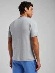 HUGO Grey Austin Stipe Logo T-Shirt - Image 3 of 4
