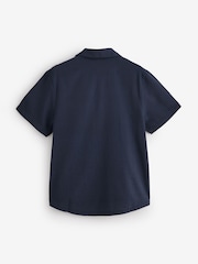 BOSS Navy Seersucker Relaxed-Fit Shirt - Image 5 of 5