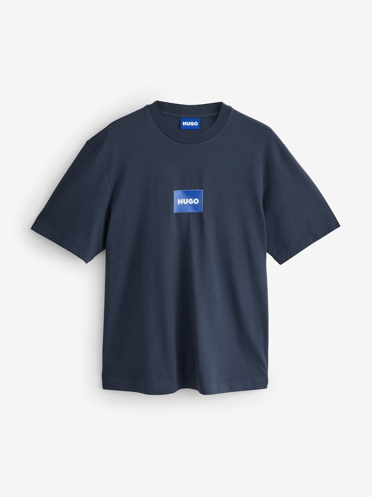 HUGO Blue Nayonix Regular Fit Logo T-Shirt - Image 1 of 1