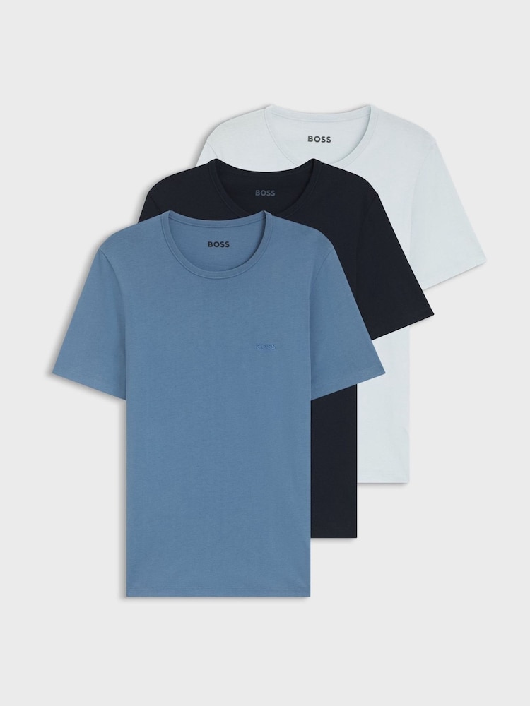 BOSS Natural Classic Crew Neck T-Shirts 3 Pack - Image 1 of 1 BOSS Natural Classic Crew Neck T-Shirts 3 Pack - Image 1 of 1