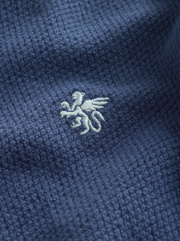 Navy Long Sleeve Quarter Zip Knitted Jumper (3-16yrs) - Image 4 of 4 Navy Long Sleeve Quarter Zip Knitted Jumper (3-16yrs) - Image 4 of 4