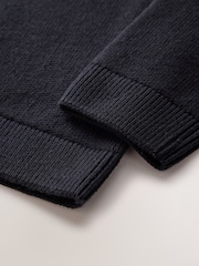 Monochrome Colourblock Zip Neck Knitted Jumper (3-16yrs) - Image 4 of 4