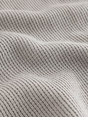 Grey Knitted Zip Neck Polo Shirt (3-16yrs) - Image 8 of 8